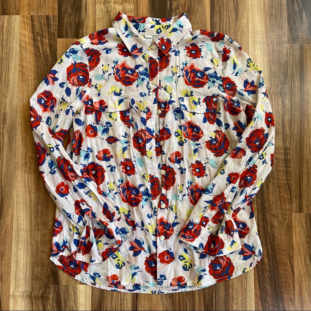 Old Navy Floral Button Down